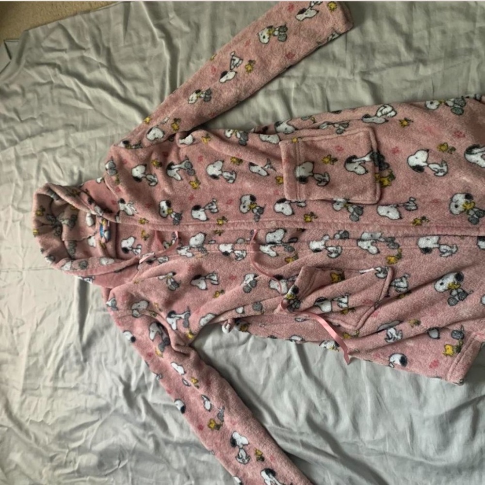 Kids Pink Cartoon Pajama Robe